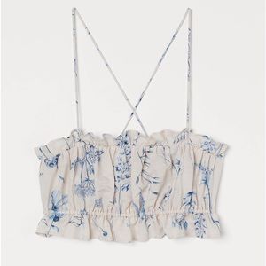 Cropped floral blouse